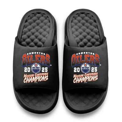 Youth ISlide Edmonton Oilers 2025 Western Conference Finals Champions Motive Slide Sandals