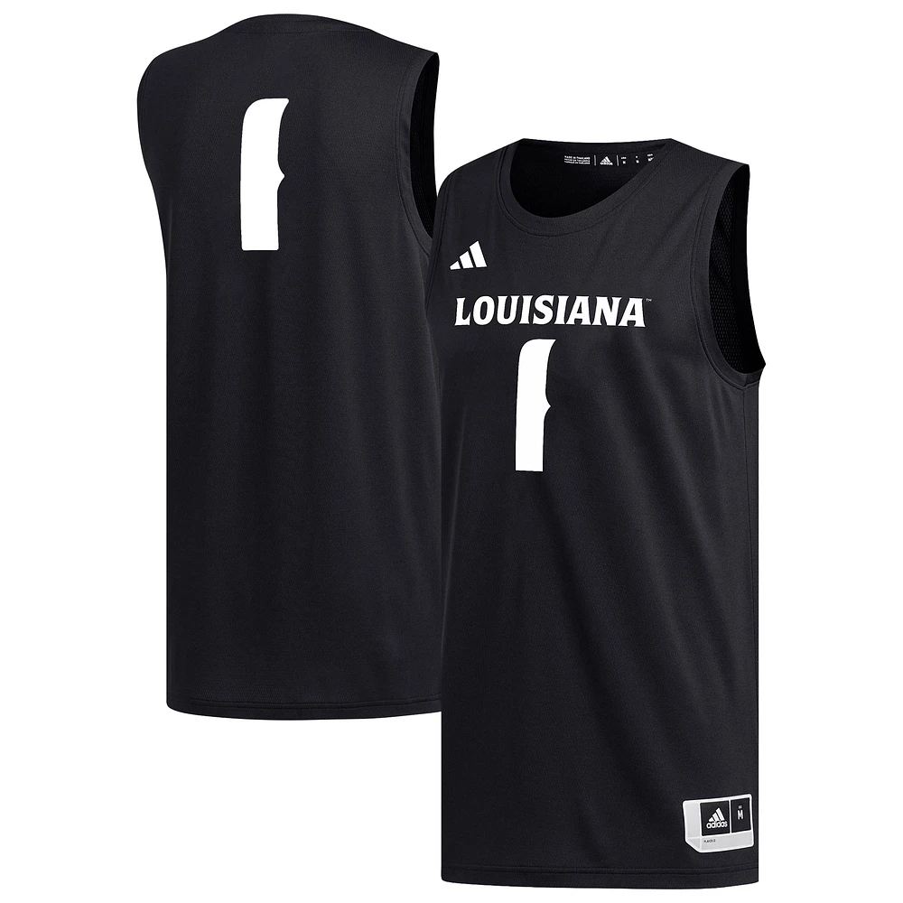 Men's adidas #1 Black Louisiana Ragin' Cajuns Replica Basketball Jersey