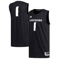 Men's adidas #1 Black Louisiana Ragin' Cajuns Replica Basketball Jersey
