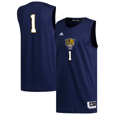 Men's adidas #1 Navy FIU Panthers Replica Basketball Jersey
