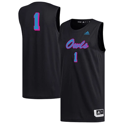 Men's adidas #1 Black Florida Atlantic Owls Replica Basketball Jersey