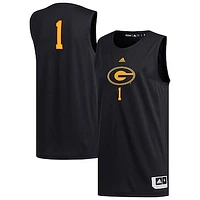 Men's adidas #1 Black Grambling Tigers Replica Basketball Jersey