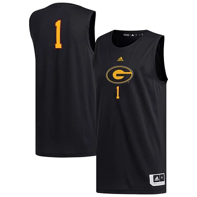 Men's adidas #1 Black Grambling Tigers Replica Basketball Jersey