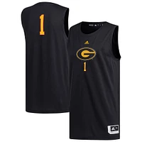 Men's adidas #1 Black Grambling Tigers Replica Basketball Jersey