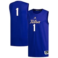 Men's adidas #1 Royal Tulsa Golden Hurricane Replica Basketball Jersey