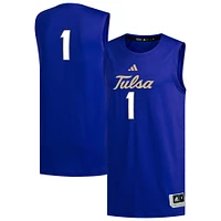 Men's adidas #1 Royal Tulsa Golden Hurricane Replica Basketball Jersey