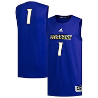 Men's adidas #1 Royal Delaware Fightin' Blue Hens Replica Basketball Jersey