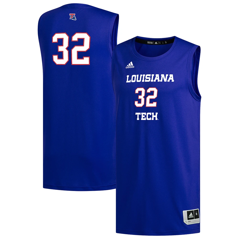 Men's adidas #1 Royal Louisiana Tech Bulldogs Replica Basketball Jersey