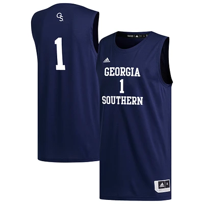 Men's adidas #1 Navy Georgia Southern Eagles Replica Basketball Jersey