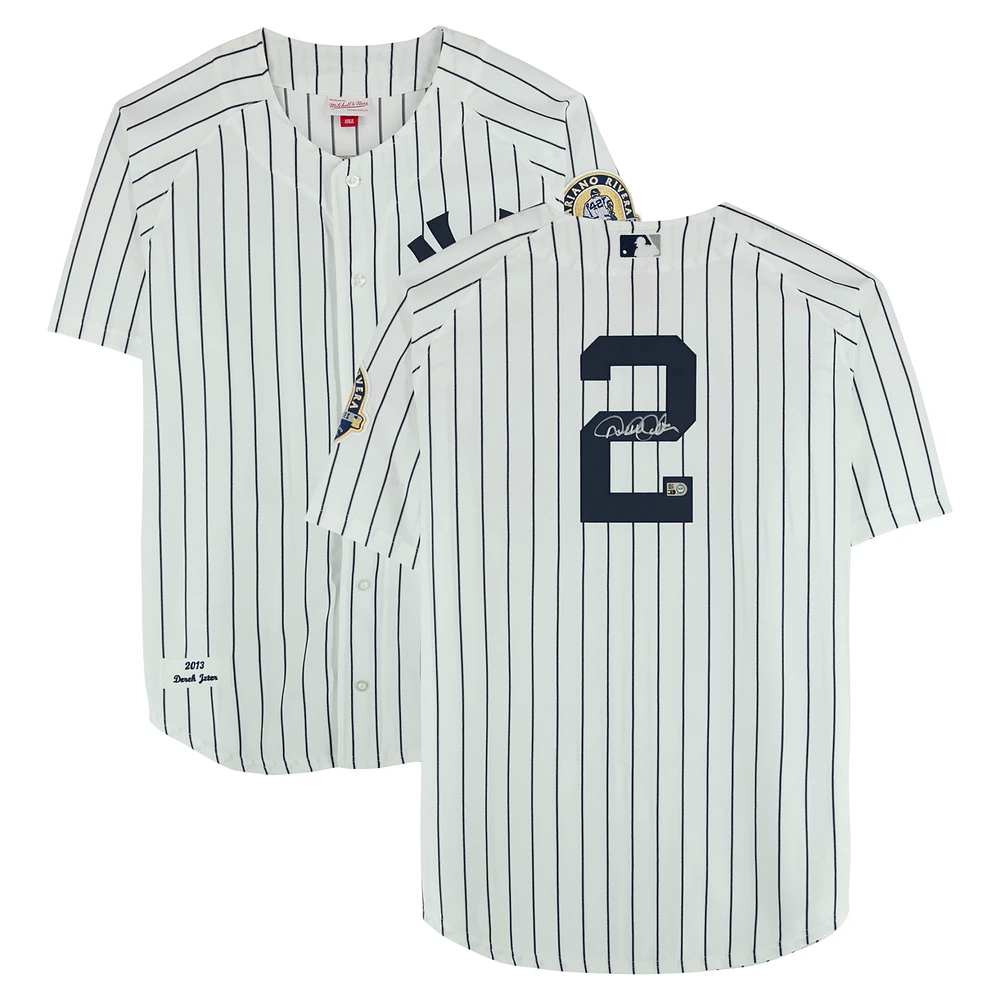 Derek Jeter New York Yankees Autographed White Mitchell & Ness 2013 Authentic Jersey