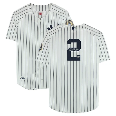 Derek Jeter New York Yankees Autographed White Mitchell & Ness 2013 Authentic Jersey