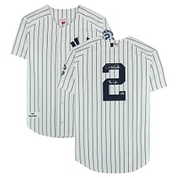 Derek Jeter New York Yankees Autographed White Mitchell & Ness 2014 Authentic Jersey with "The Captain" Inscription