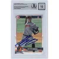 Grayson Rodriguez Baltimore Orioles Autographed 2018 Bowman Draft 1st Bowman #BD-73 Beckett Fanatics Witnessed Authenticated 10 Card