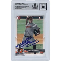Grayson Rodriguez Baltimore Orioles Autographed 2018 Bowman Draft 1st Bowman #BD-73 Beckett Fanatics Witnessed Authenticated 10 Card
