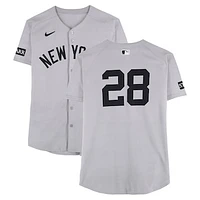 Austin Wells New York Yankees Game-Used #28 Gray Nike Jersey vs. Cleveland Guardians on April 23, 2025