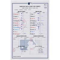 New York Yankees Game-Used Lineup Card vs. Tampa Bay Rays on May 3, 2025