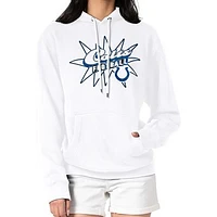 Women's Starter White Indianapolis Colts Drive-In Sign Pullover Hoodie