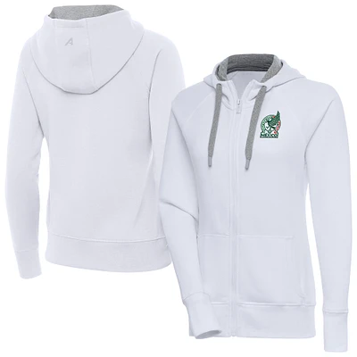 Women's Antigua White Mexico National Team Takeover Full-Zip Hoodie