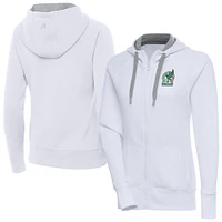 Women's Antigua White Mexico National Team Takeover Full-Zip Hoodie