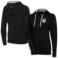 Women's Antigua Black Mexico National Team Takeover Full-Zip Hoodie