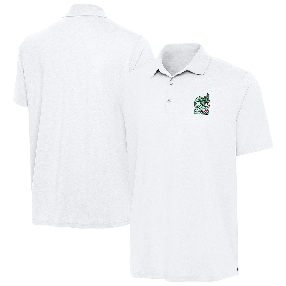 Men's Antigua White Mexico National Team Triple Shot Polo