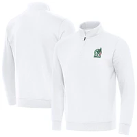 Men's Antigua White Mexico National Team Landslide Quarter-Zip Pullover