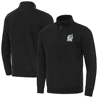 Men's Antigua Black Mexico National Team Landslide Quarter-Zip Pullover