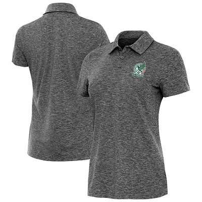 Women's Antigua Heather Black Mexico National Team Triple Shot Polo