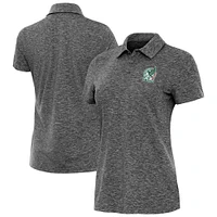 Women's Antigua Heather Black Mexico National Team Triple Shot Polo