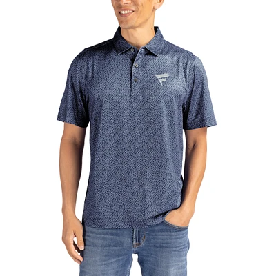 Men's Cutter & Buck  Navy Fanatics Corporate Pike Eco Pebble Print Stretch Recycled Polo