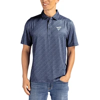 Men's Cutter & Buck  Navy Fanatics Corporate Pike Eco Pebble Print Stretch Recycled Polo