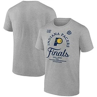 Men's Fanatics Heather Gray Indiana Pacers 2025 Eastern Conference Champions Locker Room Big & Tall T-Shirt