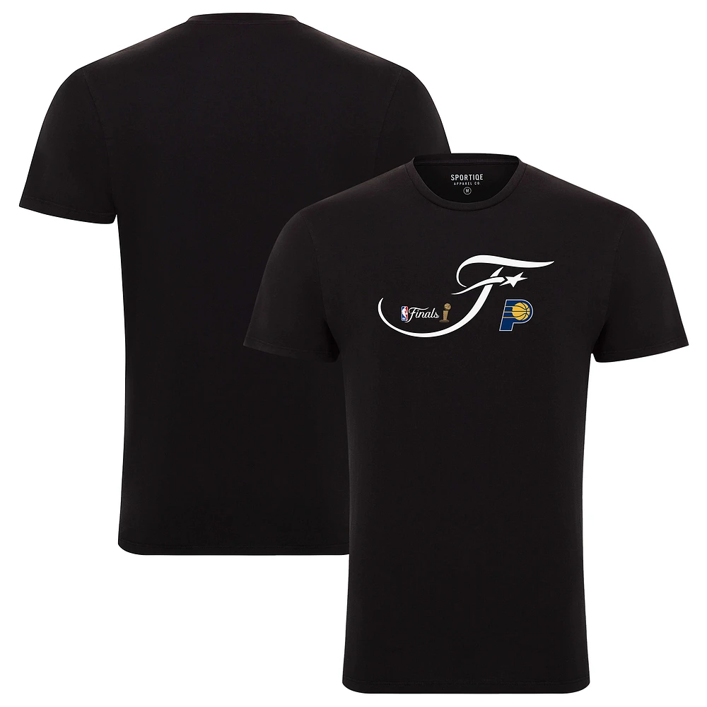 Unisex Sportiqe Black Indiana Pacers 2025 NBA Finals Bingham Premium T-Shirt