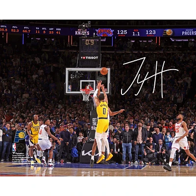 Tyrese Haliburton Indiana Pacers Autographed 8" x 10" Eastern Conference Finals Game 1 vs. New York Knicks Game-Tying Shot Photograph