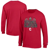 Men's Champion  Red Cornell Big 2025 NCAA Lacrosse National Champions Jersey Long Sleeve T-Shirt