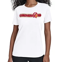 Women's Starter White Tampa Bay Buccaneers Throwback Team Stripe T-Shirt