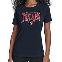 Women's Starter Navy Houston Texans Arch Stripe T-Shirt