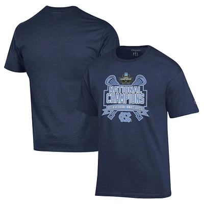 Men's Champion  Navy North Carolina Tar Heels 2025 NCAA Women's Lacrosse National Champions Jersey T-Shirt