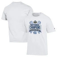 Men's Champion  White North Carolina Tar Heels 2025 NCAA Women's Lacrosse National Champions Jersey T-Shirt