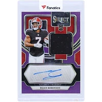 Bijan Robinson Atlanta Falcons Autographed 2023 Panini Select Relic Purple Prizm #RSM-BRO #49/49 Rookie Card