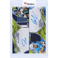 Jaxon Smith-Njigba & Quentin Johnston Autographed 2023 Panini Spectra Dual Relic Auto Green #DPA-NJ #23/35 Rookie Card