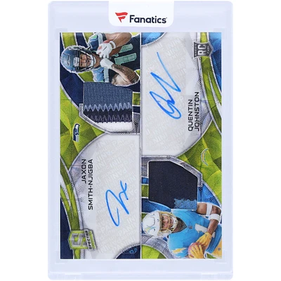 Jaxon Smith-Njigba & Quentin Johnston Autographed 2023 Panini Spectra Dual Relic Auto Green #DPA-NJ #23/35 Rookie Card