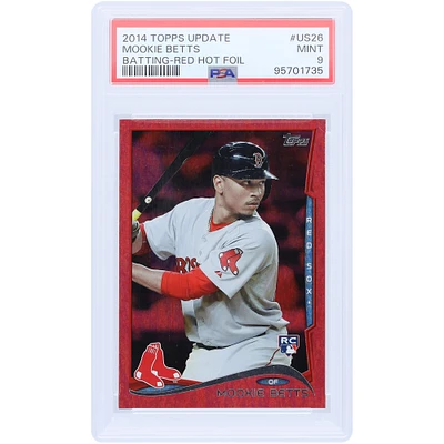 Mookie Betts Boston Red Sox 2014 Topps Update Batting Red Hot Foil #US-26 PSA Authenticated 9 Rookie Card