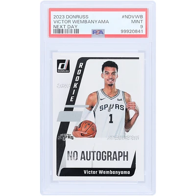 Victor Wembanyama San Antonio Spurs 2023-24 Panini Donruss Next Day No Auto #ND-VMB PSA Authenticated 9 Rookie Card