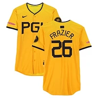 Adam Frazier Pittsburgh Pirates Game-Used #26 Gold Nike City Connect Jersey vs. Cleveland Guardians on April 18, 2025