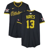 Ke'Bryan Hayes Pittsburgh Pirates Game-Used #13 Black Nike Jersey vs. Los Angeles Angels on April 24 & Los Angeles Dodgers on April 25, 2025