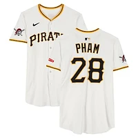 Tommy Pham Pittsburgh Pirates Game-Used #28 White Nike Jersey vs. Washington Nationals on April 16, 2025