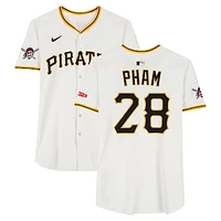 Tommy Pham Pittsburgh Pirates Game-Used #28 White Nike Jersey vs. from Multiple Games During the 2025 MLB Season