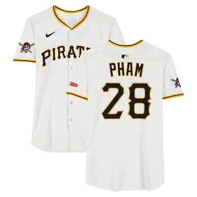 Tommy Pham Pittsburgh Pirates Game-Used #28 White Nike Jersey vs. from Multiple Games During the 2025 MLB Season