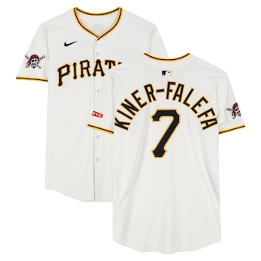 Isiah Kiner-Falefa Pittsburgh Pirates Game-Used #7 White Nike Jersey vs. from Multiple Games During the 2025 MLB Season